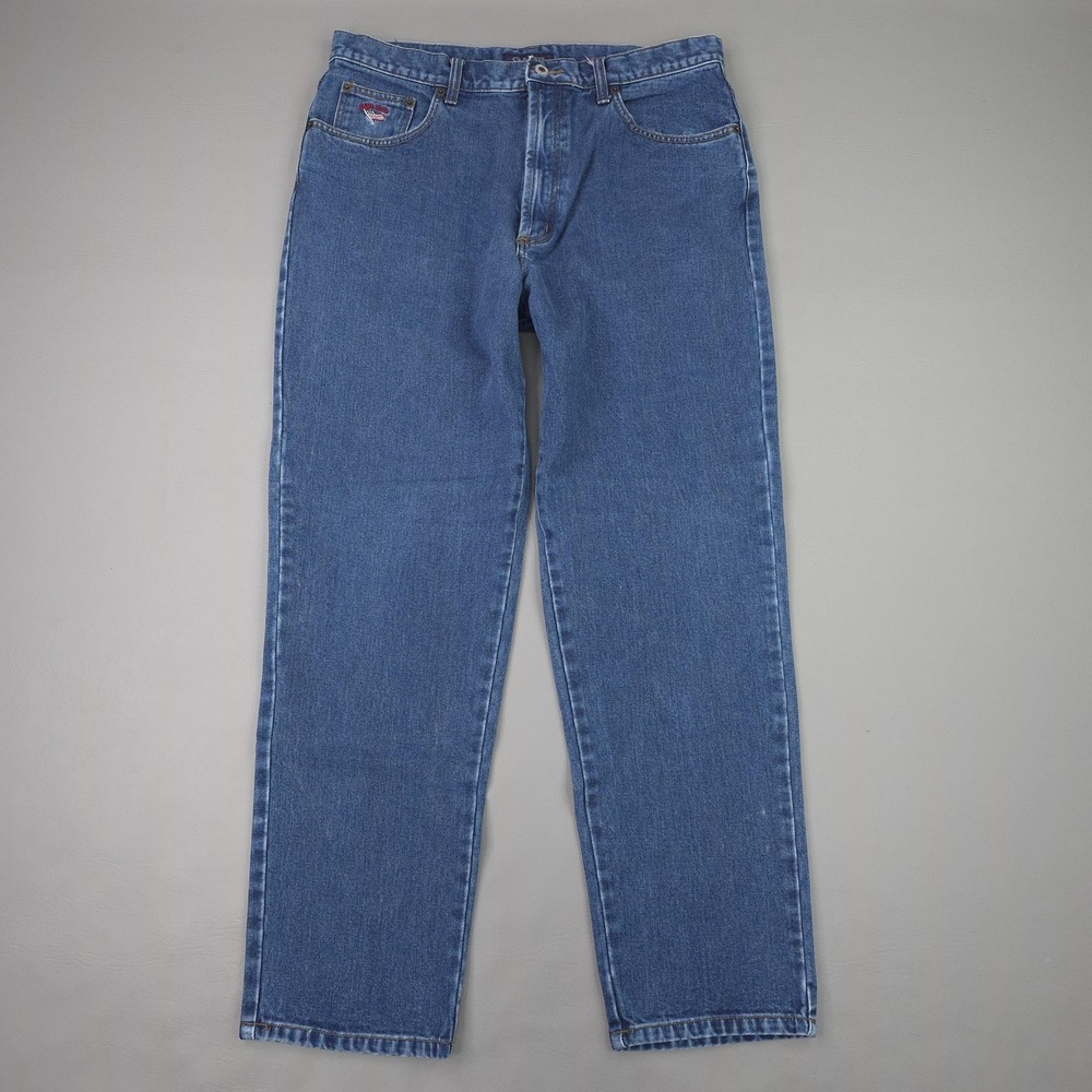 Gant Jeans‎ Mens 36x30 Blue Classic Straight 5 Pocket Denim High Waist Cotton